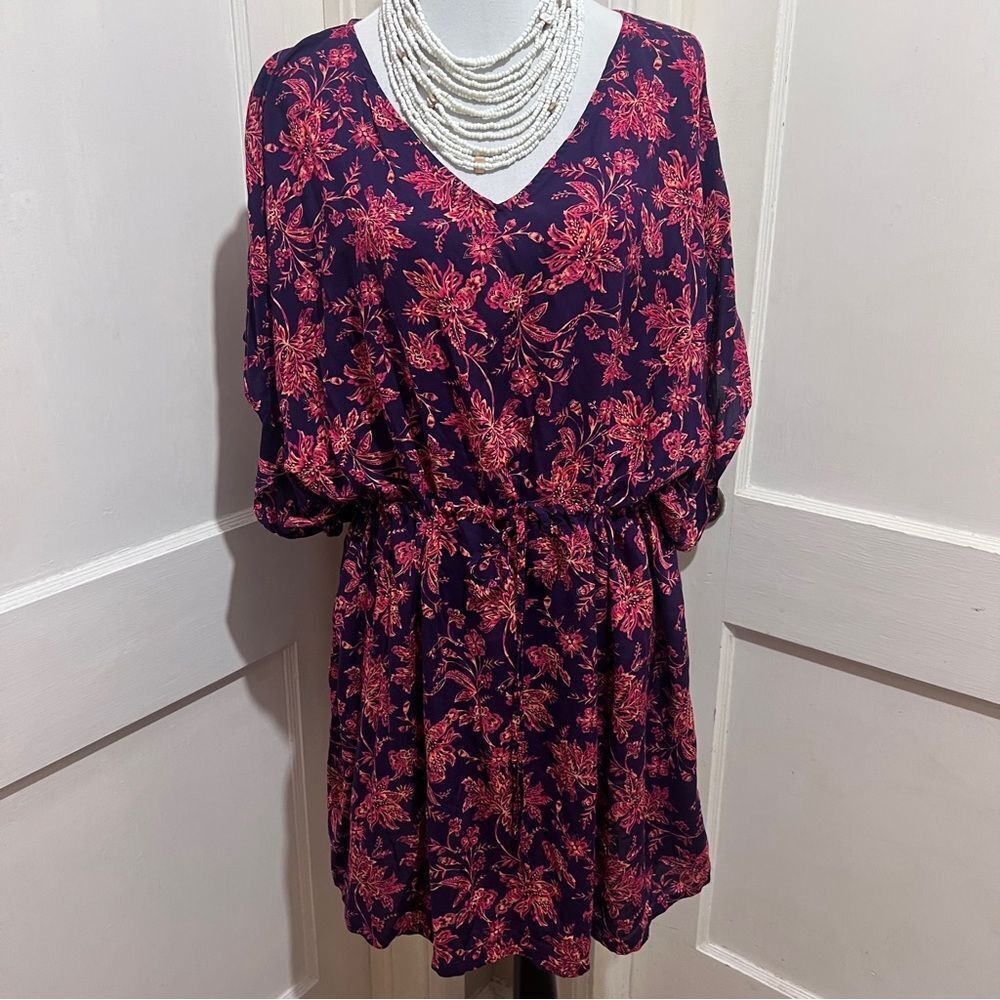 Lands' End Pink and Orange V-Neck Swim cover